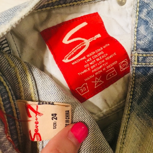 NWOT Bleached Splatter Seven7 - Picture 8 of 8